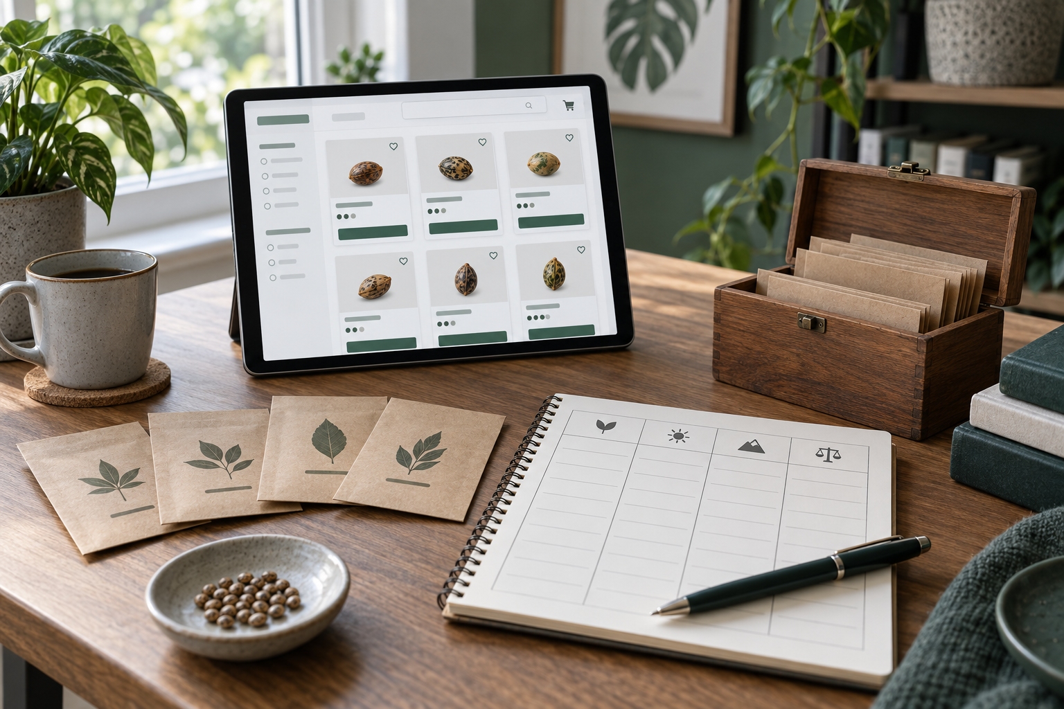 Cannabiszaden vergelijken voor Master of Seeds homepage versus seedshop wat is het verschil