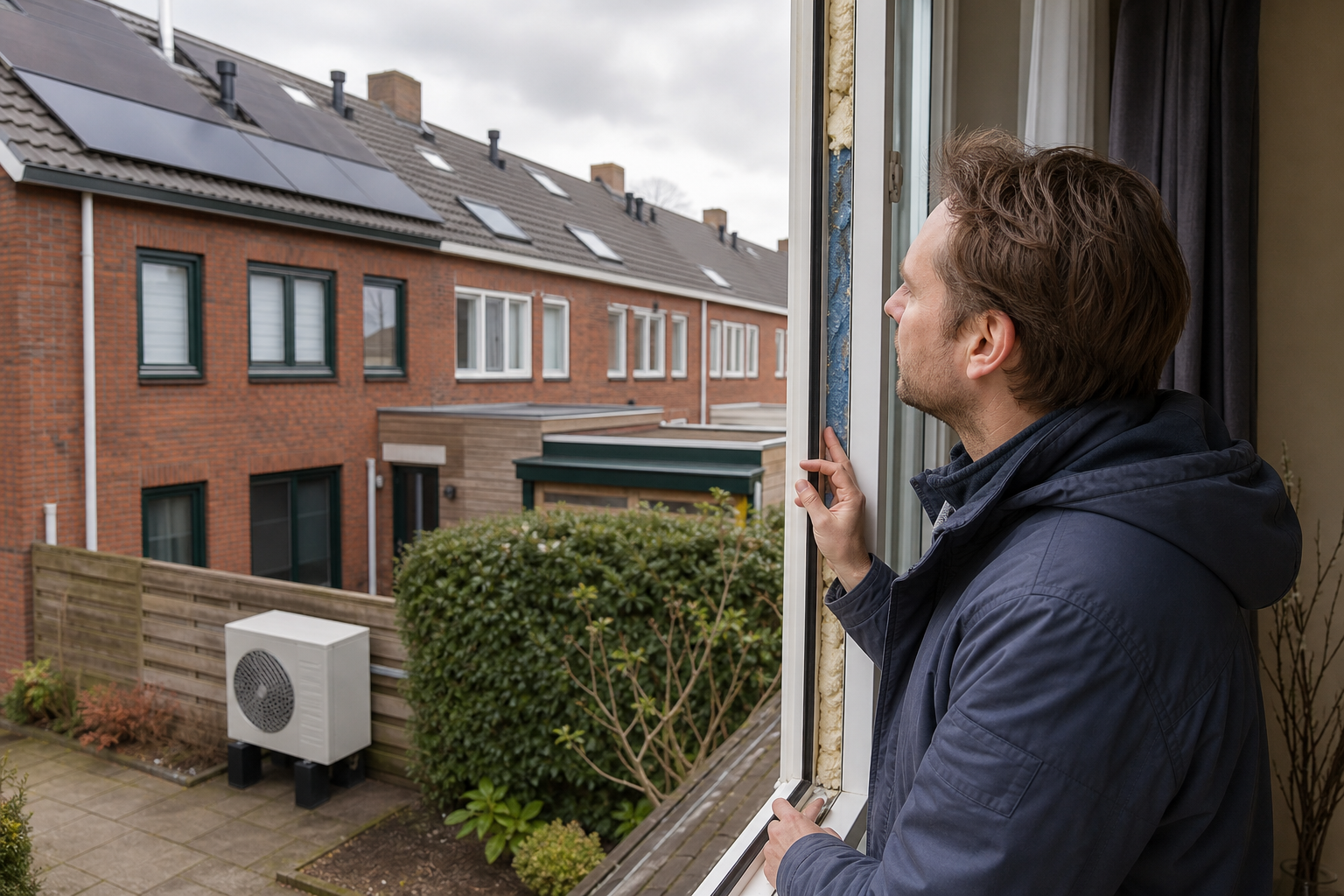 Bouwtekening en materialen voor een geplande renovatie